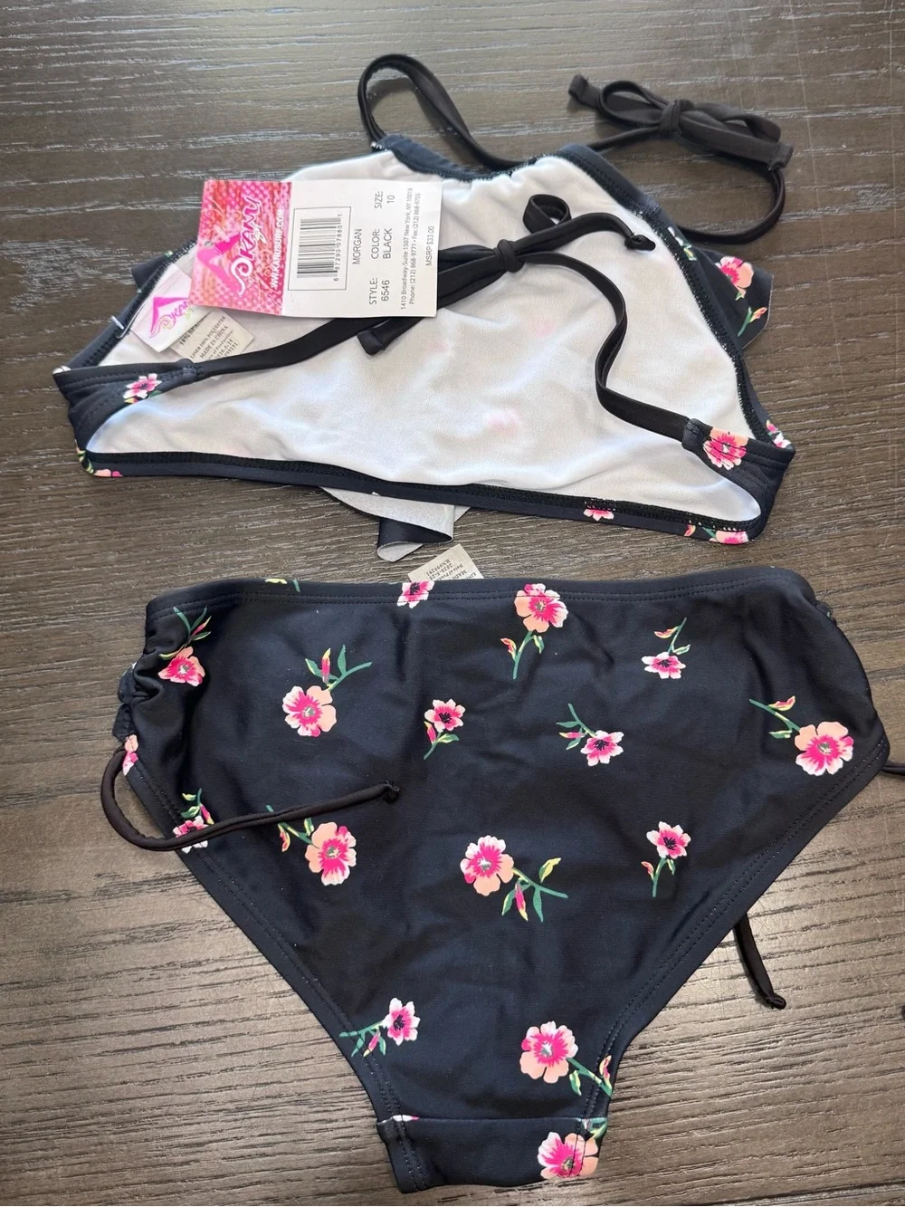 NWT Skye Girls Floral Ruffle Bikini Set size 10
